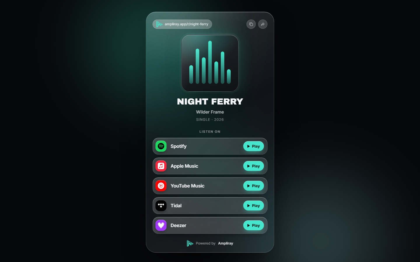 The smart link page your listeners see